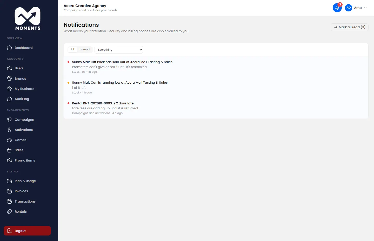 Notifications