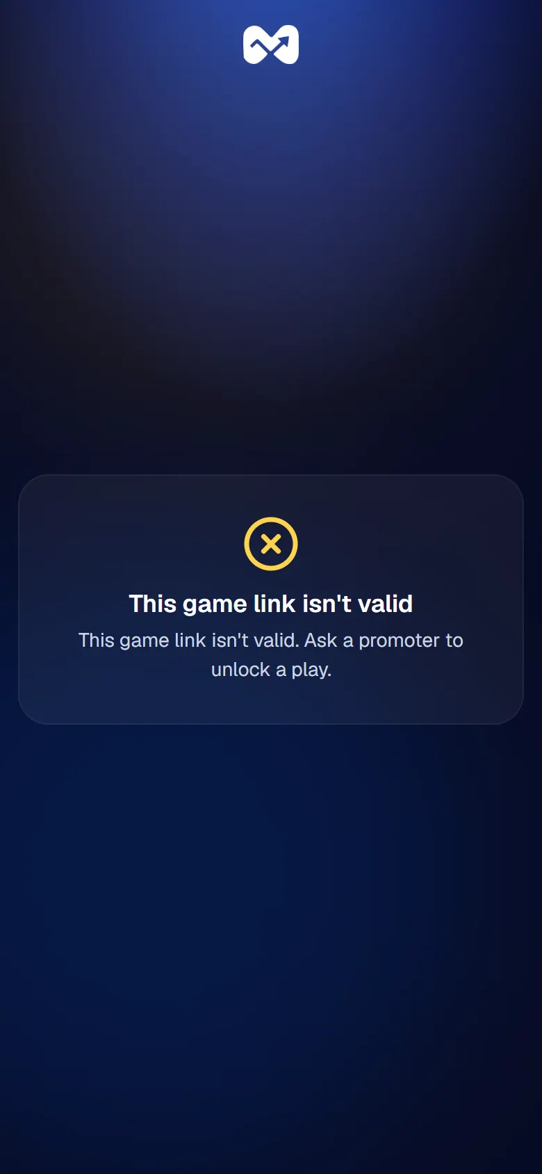 A link that isn't valid